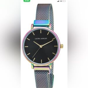 Laura Ashley watches rainbow